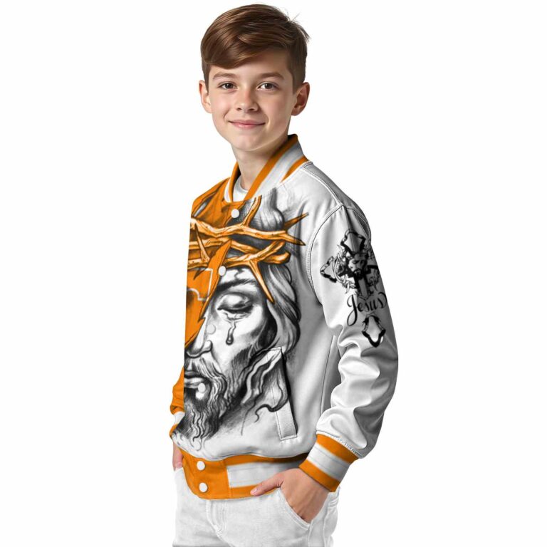 customized tennessee volunteers jesus tears orange white jacket trendy