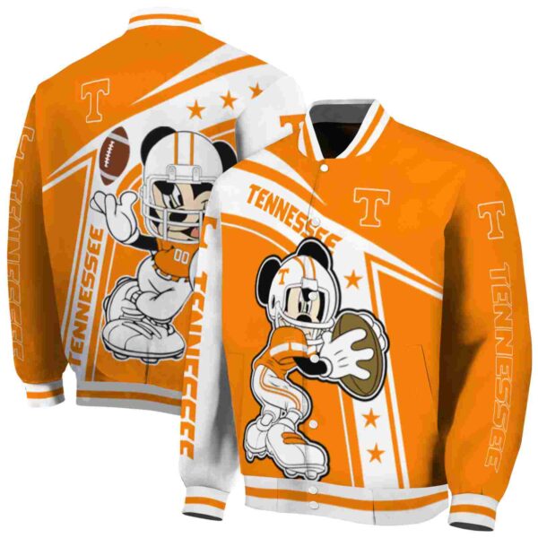 customized tennessee volunteers mickey football orange white jacket fashion forward