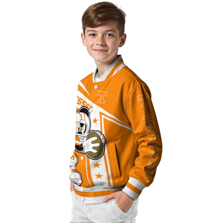 customized tennessee volunteers mickey football orange white jacket trendy