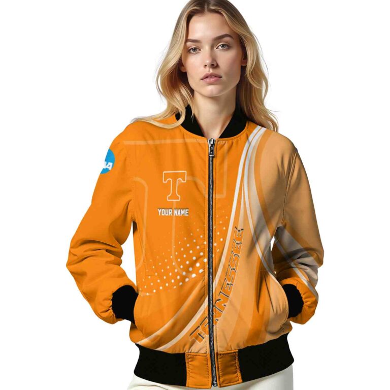customized tennessee volunteers wave patterns orange jacket latest model
