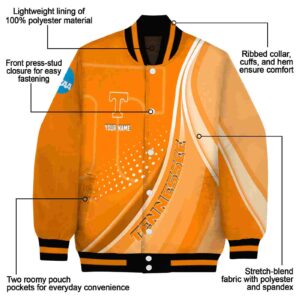 customized tennessee volunteers wave patterns orange jacket new arrival