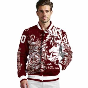 customized texas am aggies fishing art maroon jacket high quality