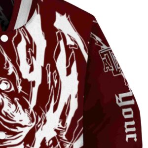 customized texas am aggies fishing passion maroon white jacket premium grade