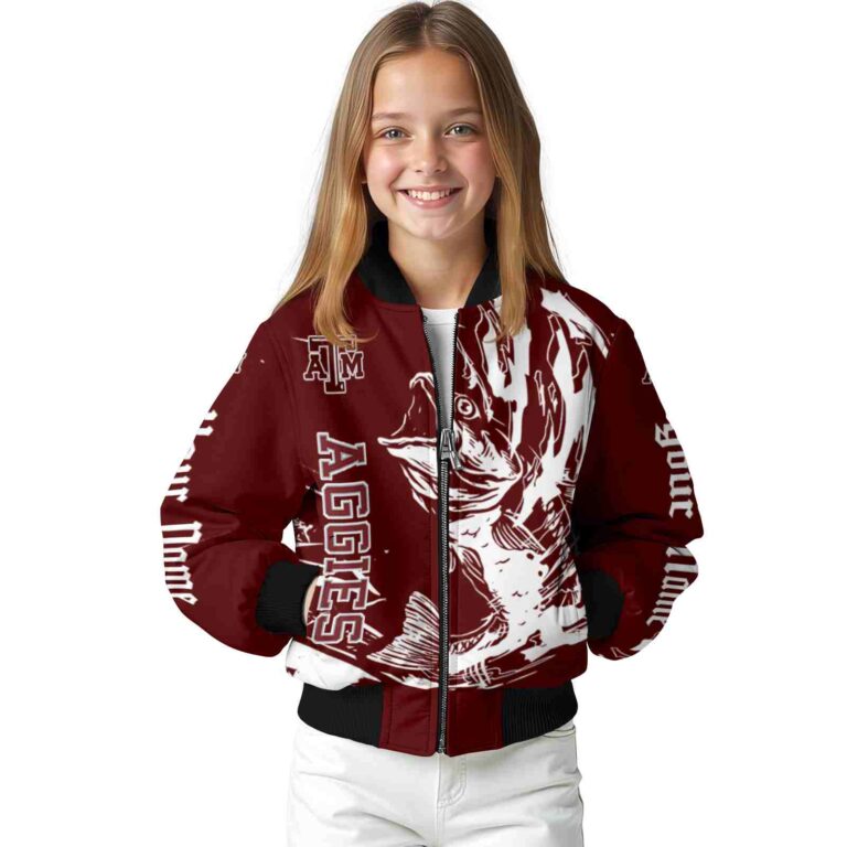customized texas am aggies fishing passion maroon white jacket top rated