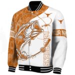 customized texas longhorns fishing rod white jacket best selling