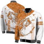 customized texas longhorns fishing rod white jacket best selling