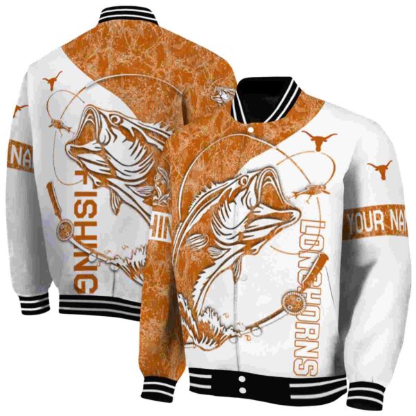 customized texas longhorns fishing rod white jacket fashion forward