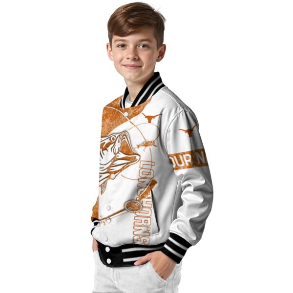 customized texas longhorns fishing rod white jacket trendy