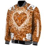 customized texas longhorns heart explosion orange jacket best selling