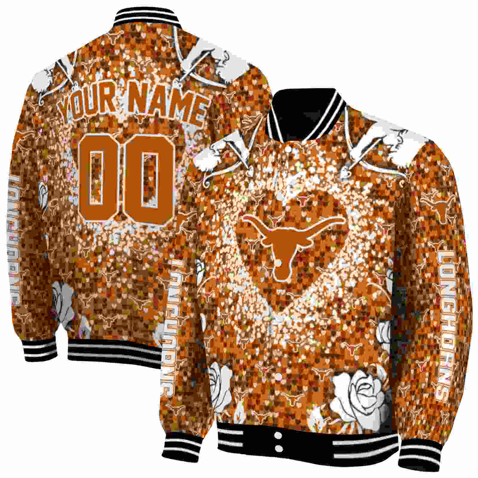 customized texas longhorns heart explosion orange jacket fashion forward customized texas longhorns heart explosion orange jacket fashion forward