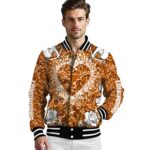 customized texas longhorns heart explosion orange jacket best selling