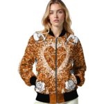 customized texas longhorns heart explosion orange jacket best selling