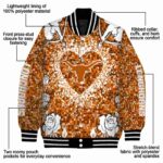 customized texas longhorns heart explosion orange jacket best selling