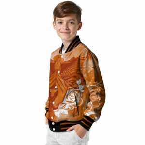 customized texas longhorns praying hands orange jacket trendy