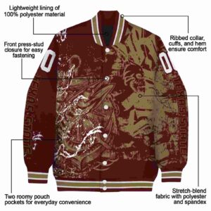 customized texas state bobcats fishing art maroon jacket new arrival