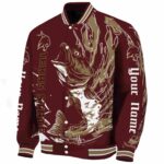 customized texas state bobcats fishing passion maroon white jacket best selling