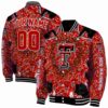 customized texas tech red raiders heart explosion red jacket fashion forward