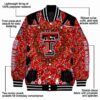 customized texas tech red raiders heart explosion red jacket new arrival