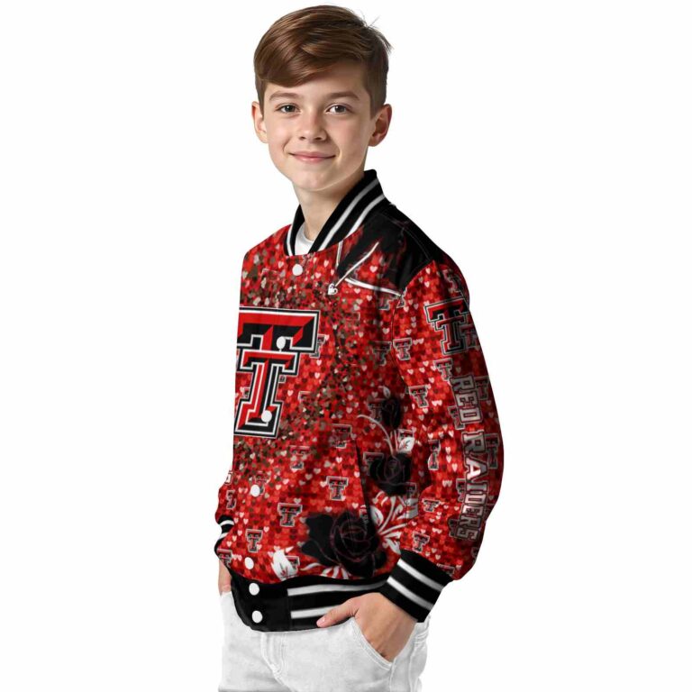 customized texas tech red raiders heart explosion red jacket trendy
