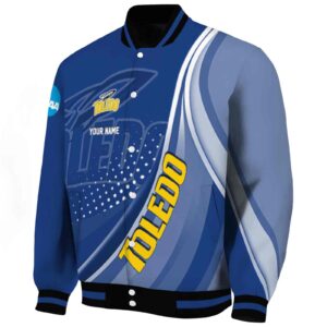 customized toledo rockets wave patterns blue jacket best selling