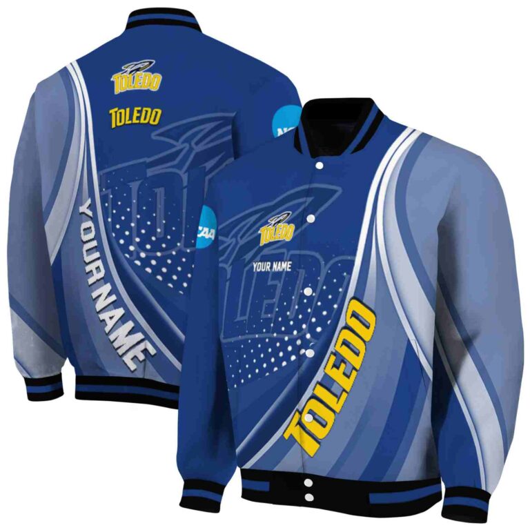 customized toledo rockets wave patterns blue jacket fashion forward