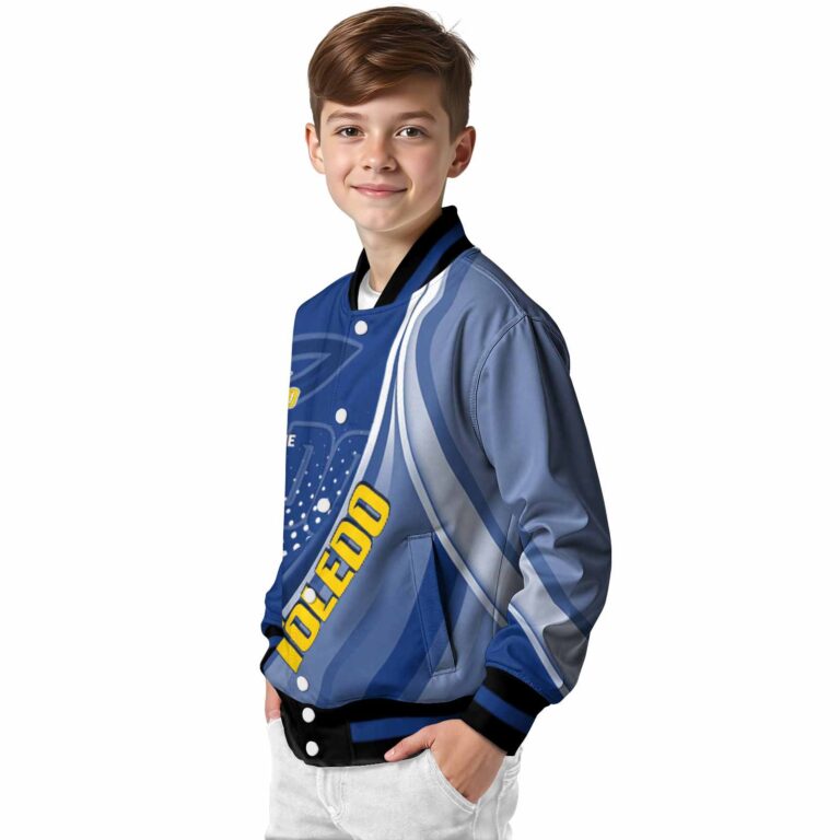 customized toledo rockets wave patterns blue jacket trendy