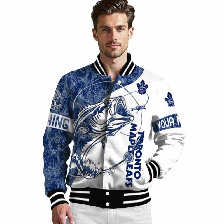 customized toronto maple leafs fishing rod white jacket high quality