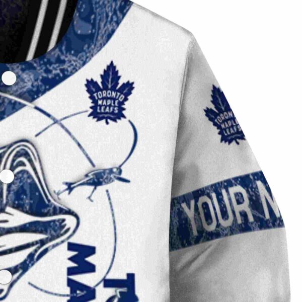 customized toronto maple leafs fishing rod white jacket premium grade