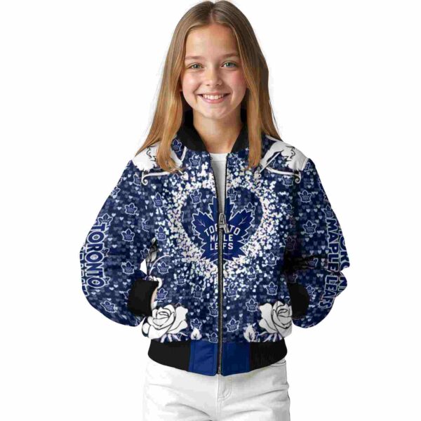 customized toronto maple leafs heart explosion blue jacket top rated
