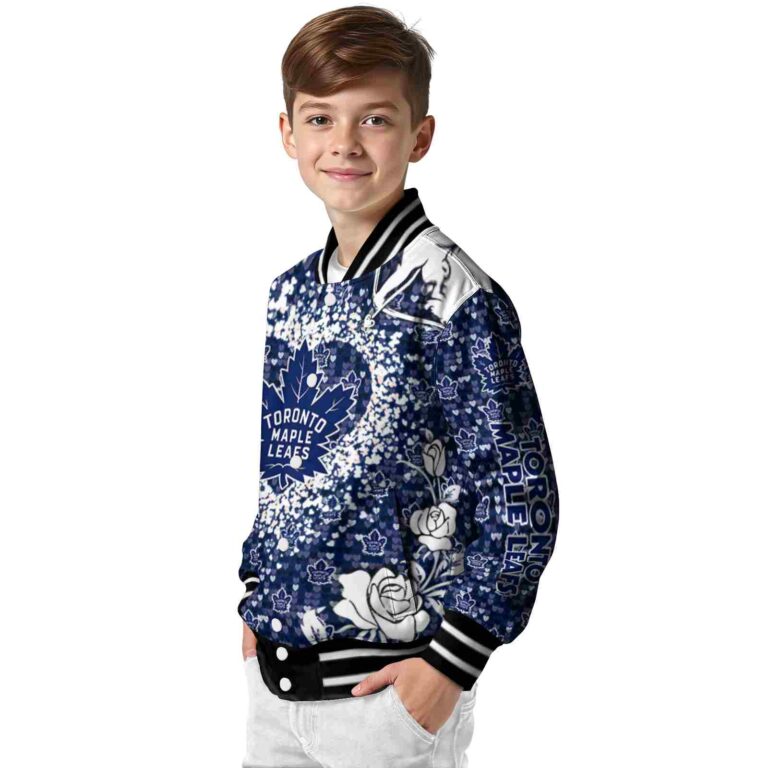 customized toronto maple leafs heart explosion blue jacket trendy
