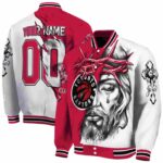 customized toronto raptors jesus tears red white jacket best selling