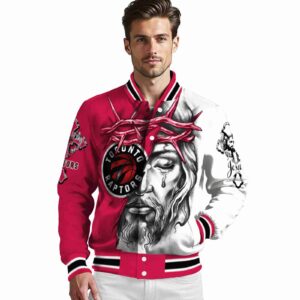 customized toronto raptors jesus tears red white jacket high quality