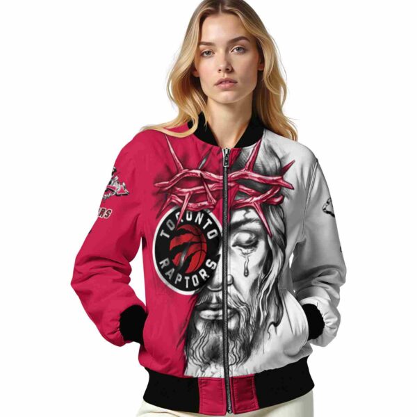 customized toronto raptors jesus tears red white jacket latest model