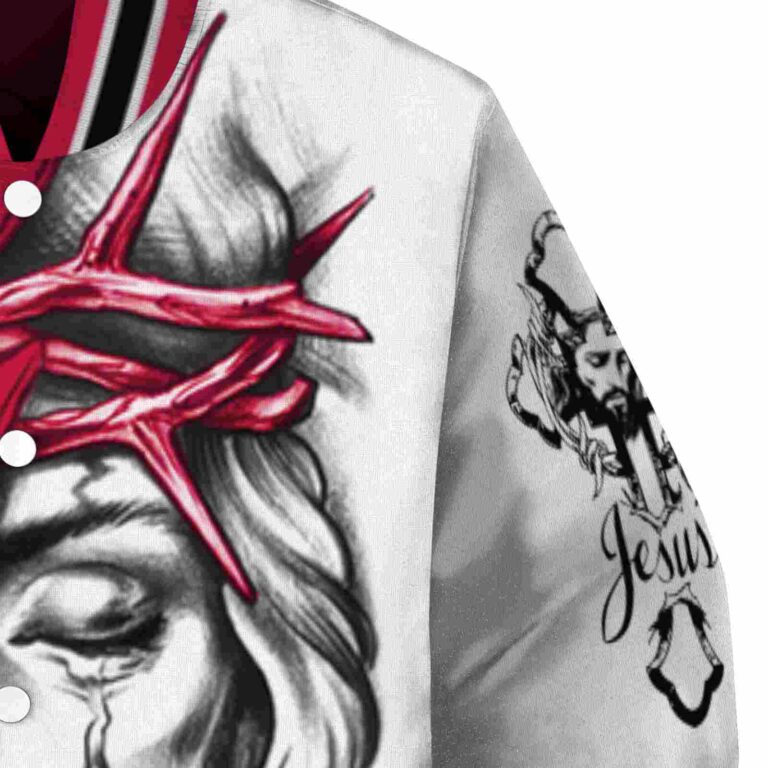 customized toronto raptors jesus tears red white jacket premium grade