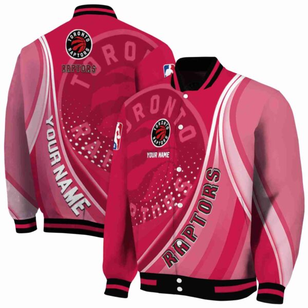 customized toronto raptors wave patterns red jacket fashion forward