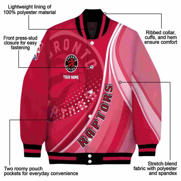 customized toronto raptors wave patterns red jacket new arrival