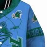 customized tulane green wave fishing rod blue jacket best selling