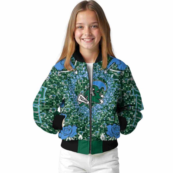 customized tulane green wave heart explosion green jacket top rated