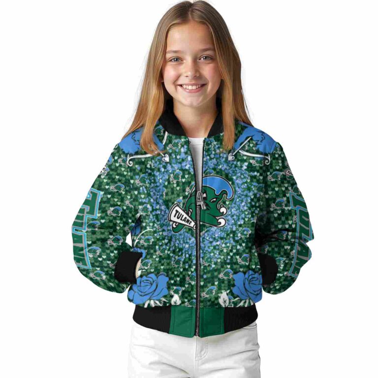 customized tulane green wave heart explosion green jacket top rated