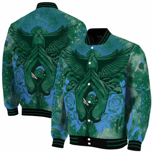 customized tulane green wave praying hands green jacket fashion forward