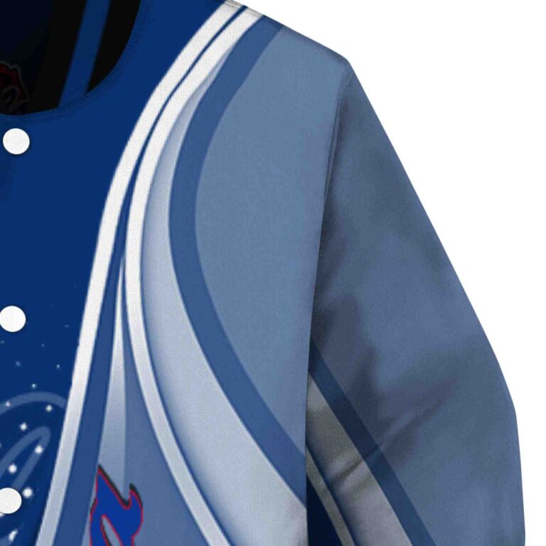 customized tulsa golden hurricane wave patterns blue jacket premium grade