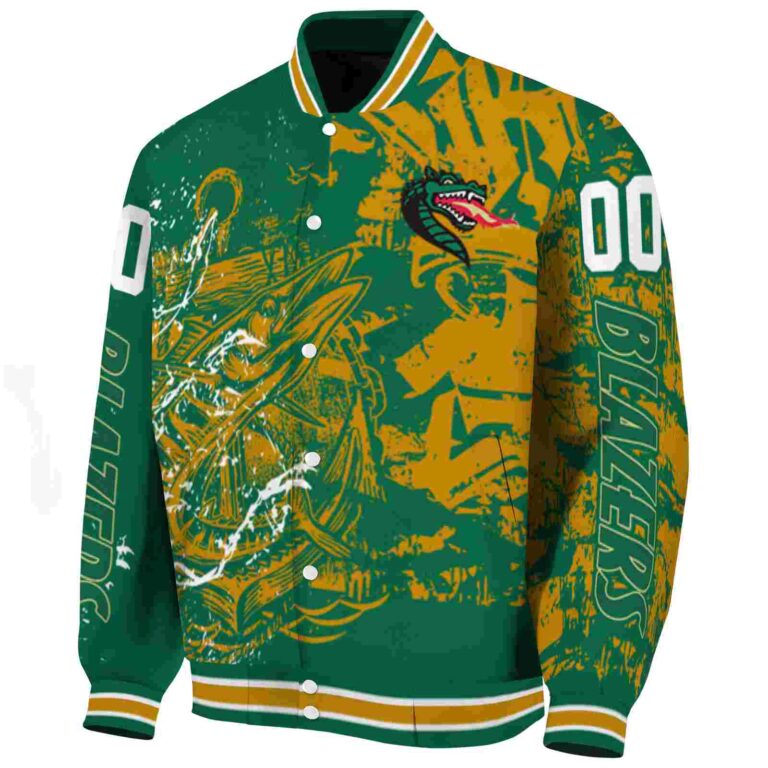 customized uab blazers fishing art green jacket best selling
