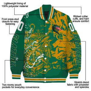 customized uab blazers fishing art green jacket new arrival