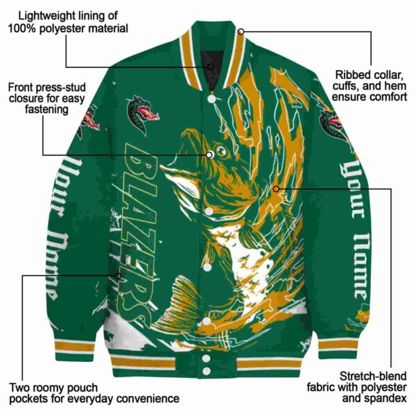 customized uab blazers fishing passion green white jacket new arrival