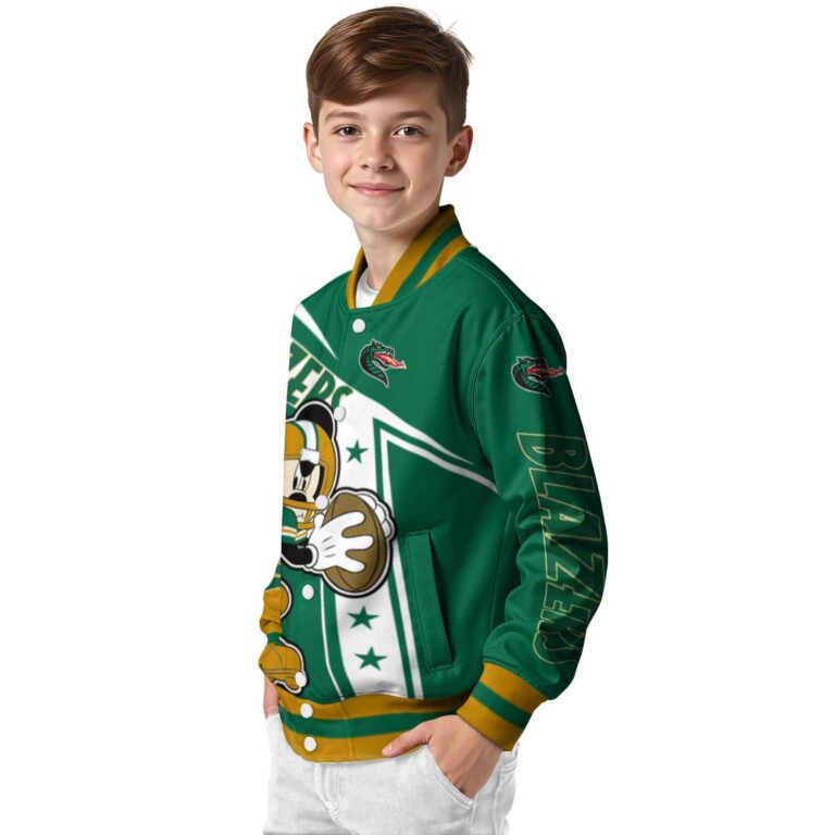 customized uab blazers mickey football green white jacket trendy