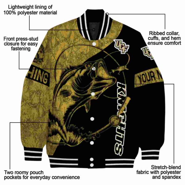 customized ucf knights fishing rod black jacket new arrival