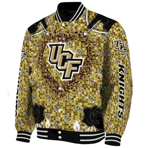 customized ucf knights heart explosion gold jacket best selling