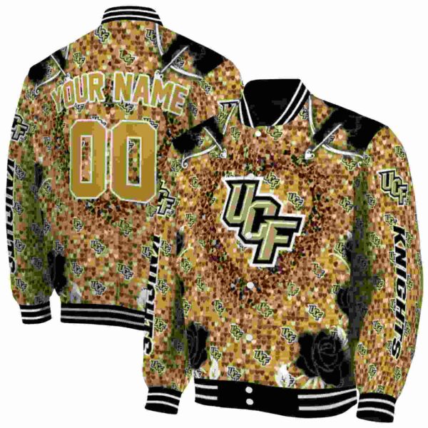 customized ucf knights heart explosion gold jacket fashion forward