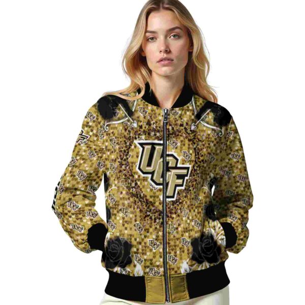 customized ucf knights heart explosion gold jacket latest model
