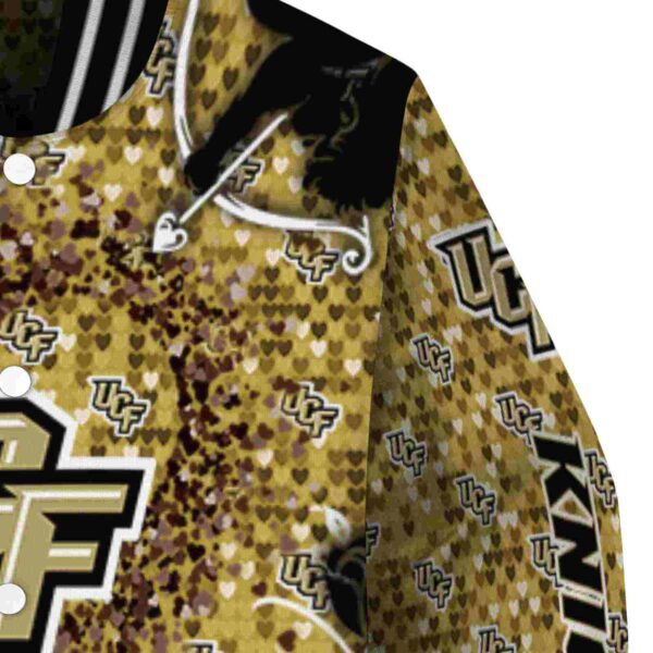 customized ucf knights heart explosion gold jacket premium grade